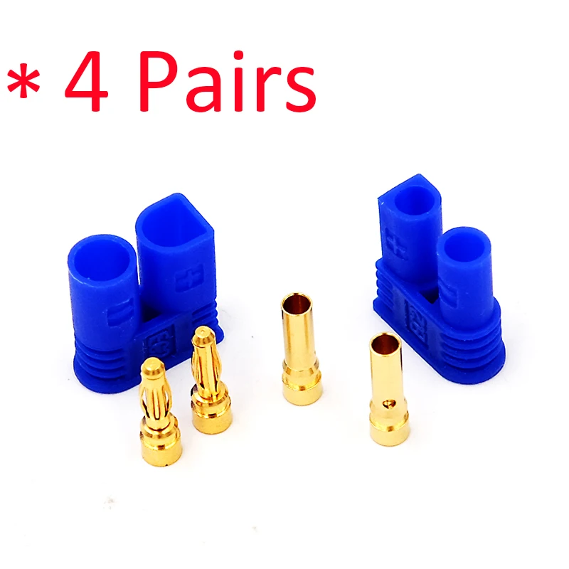 

4 Pairs EC2 Male Female Bullet Connector Banana Head Plug For RC Lipo Battery