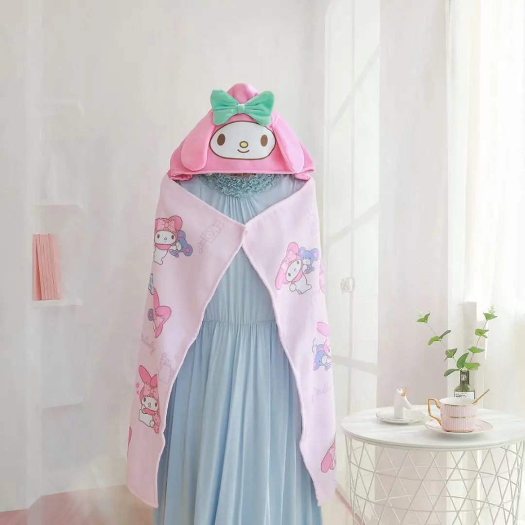 Мультфильм Sanrio, Hello Kitty с рисунками из мультфильма «My Melody Cinnamoroll pompurin Little Twin Stars детское банное полотенце халат пляжный халат летняя Одеяло