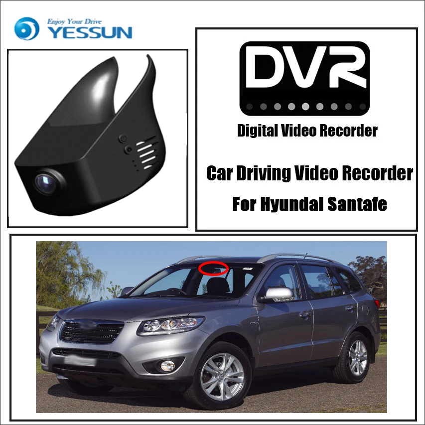 

YESSUN for Hyundai Santafe Car DVR Driving Video Recorder Mini Control APP Wifi Camera FHD 1080P Registrator Dash Cam