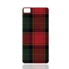 07287 RED BLUE TARTAN SCARF FASHION cell phone Cover Case for BQ Aquaris M5.0 for ZUK Z1 FOR GOOGLE nexus 6