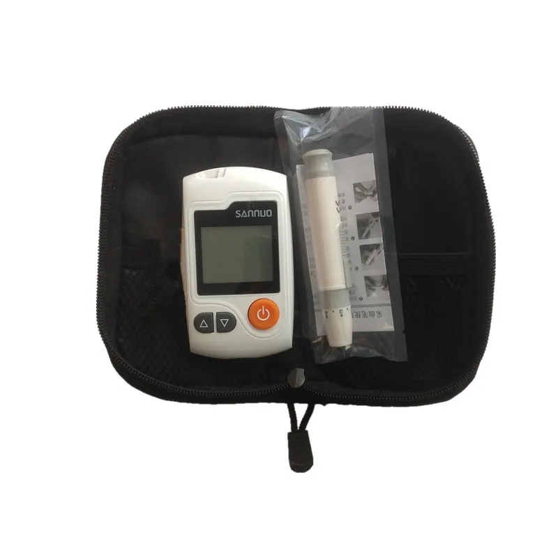 Глюкометр для определения уровня сахара в крови, глюкометр, тест на диабет, глюкурезный монитор с ручкой для сбора крови+ сумка для хранения