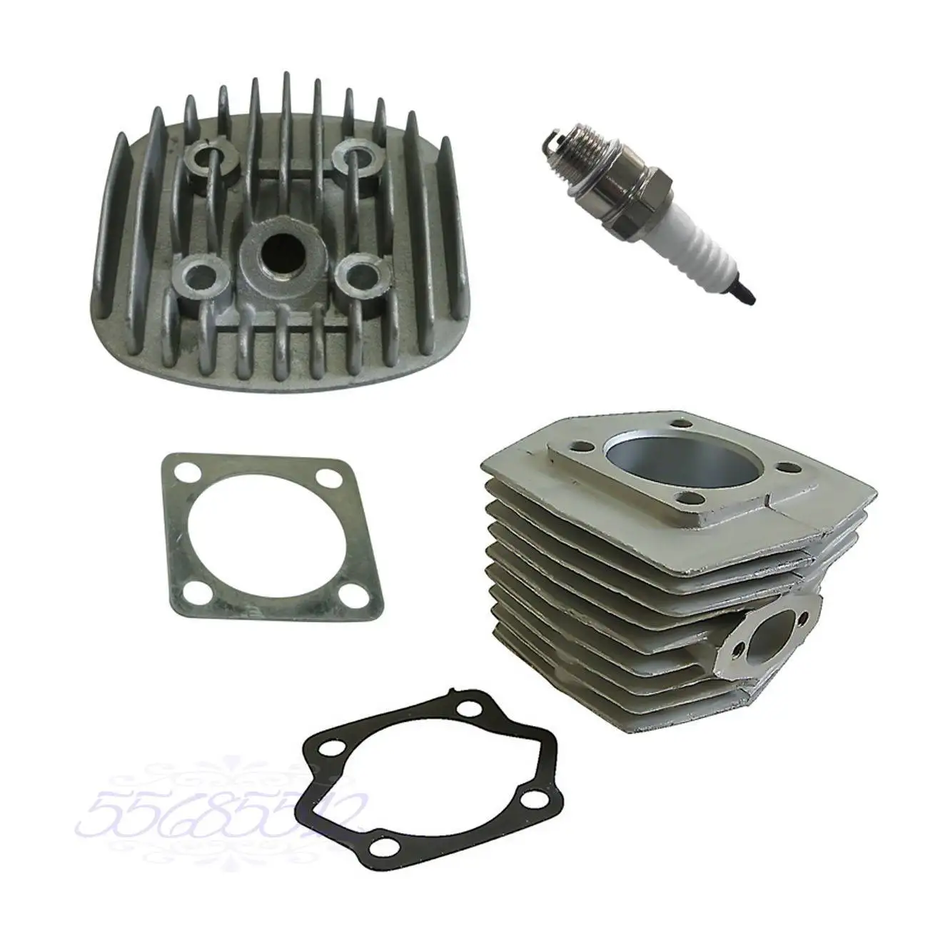 Cylinder Head&Cylinder&Spark Plug For 80cc Motorised Bicycle Enginein