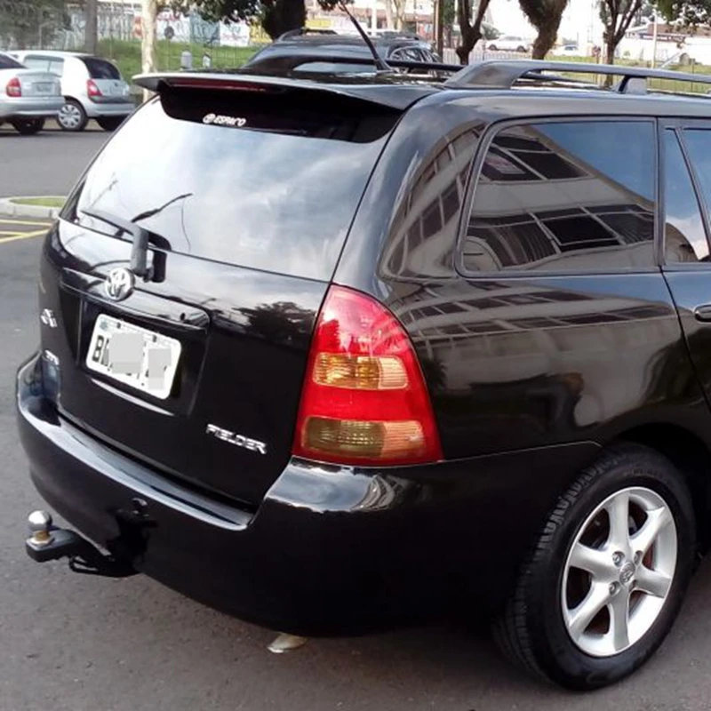 Для toyota fielder спойлер 2005-2009 fielder спойлер с светильник высокого качества ABS Материал заднее крыло автомобиля задний спойлер