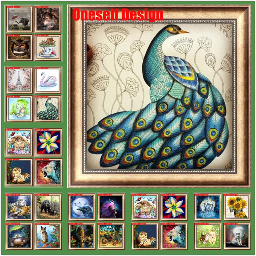 

5D DIY Diamond Painting Full Square Animal Various 3D Diamond Embroidery Full Set Diy Diamond Mosaic Sale rhinestone pictures