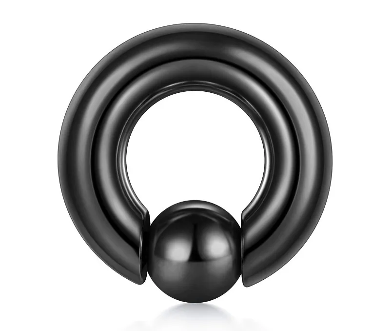 

PA Ring 316L Surgical Steel Spring Action Captive Bead Rings CBR Monster Screwball Rings 0G 2G 4G 6G 8G 12G 14mm/16mm Pierced Bo