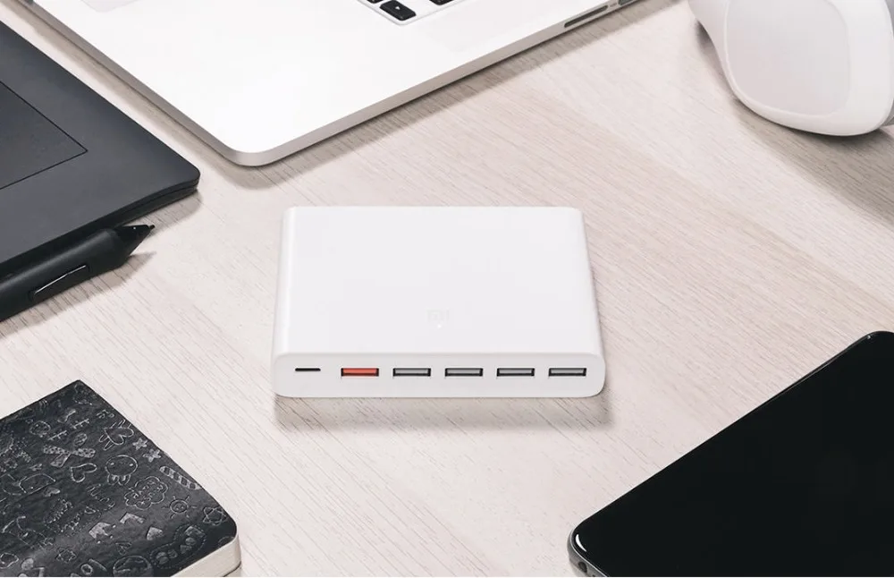 Оригинальное зарядное устройство Xiaomi Mi USB C 60 Вт (всего) умный выход 1 Type 5 Φ двойной