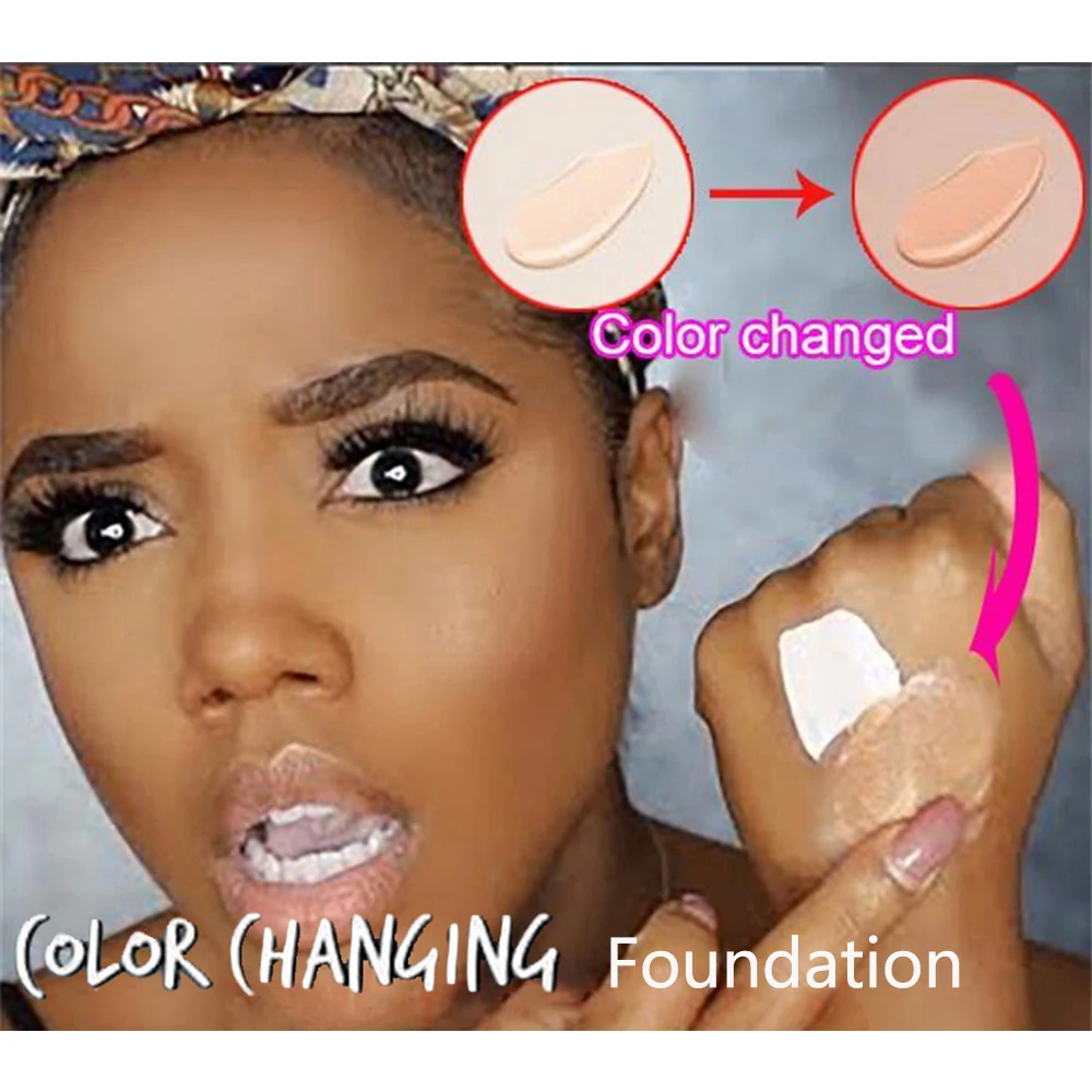 

30ml TLM Color Changing Foundation Liquid Base Makeup Change To Your Skin Tone Cover Concealer Waterproof Cosmetic