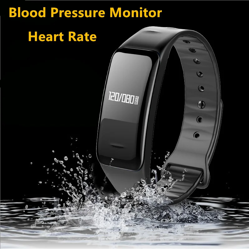 

Smarcent SC1 Bluetooth Smart Band Blood Pressure & Heart Rate Monitor Wristband Waterproof Fitness Bracelet Sleep Tracker Sports