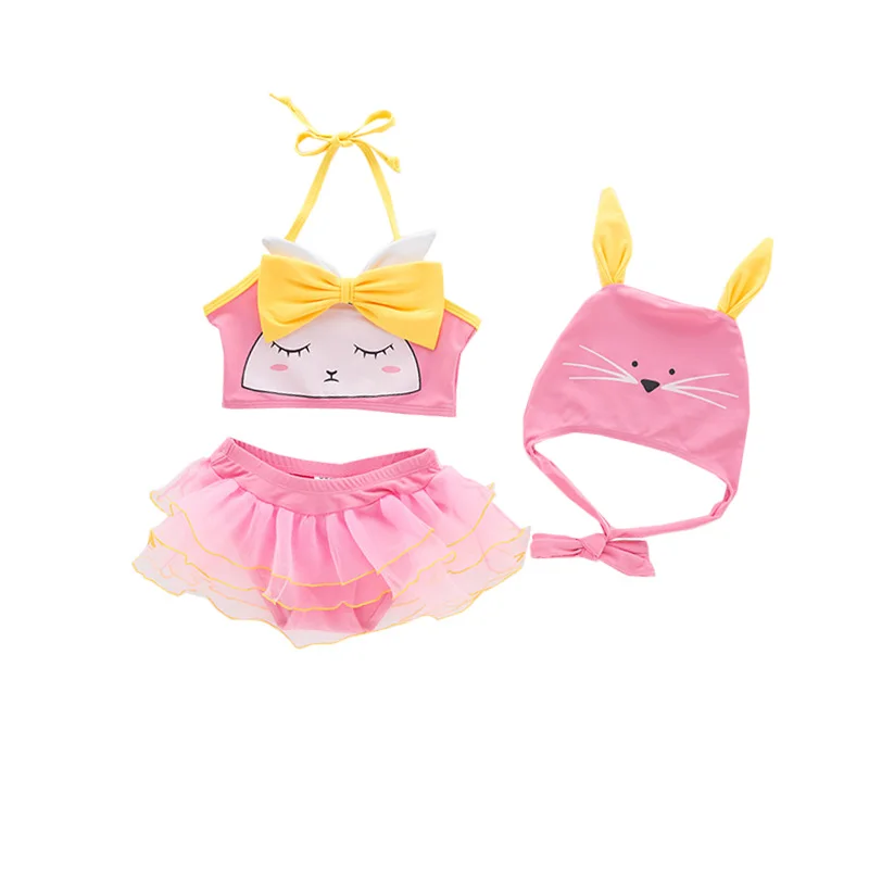 

Baby Girls swimwear two pieces Summer Bathing Swimming Costume 2018 Summer Kids Cute Beachwear Swimsuit Chlidren 3Pcs Swimwear