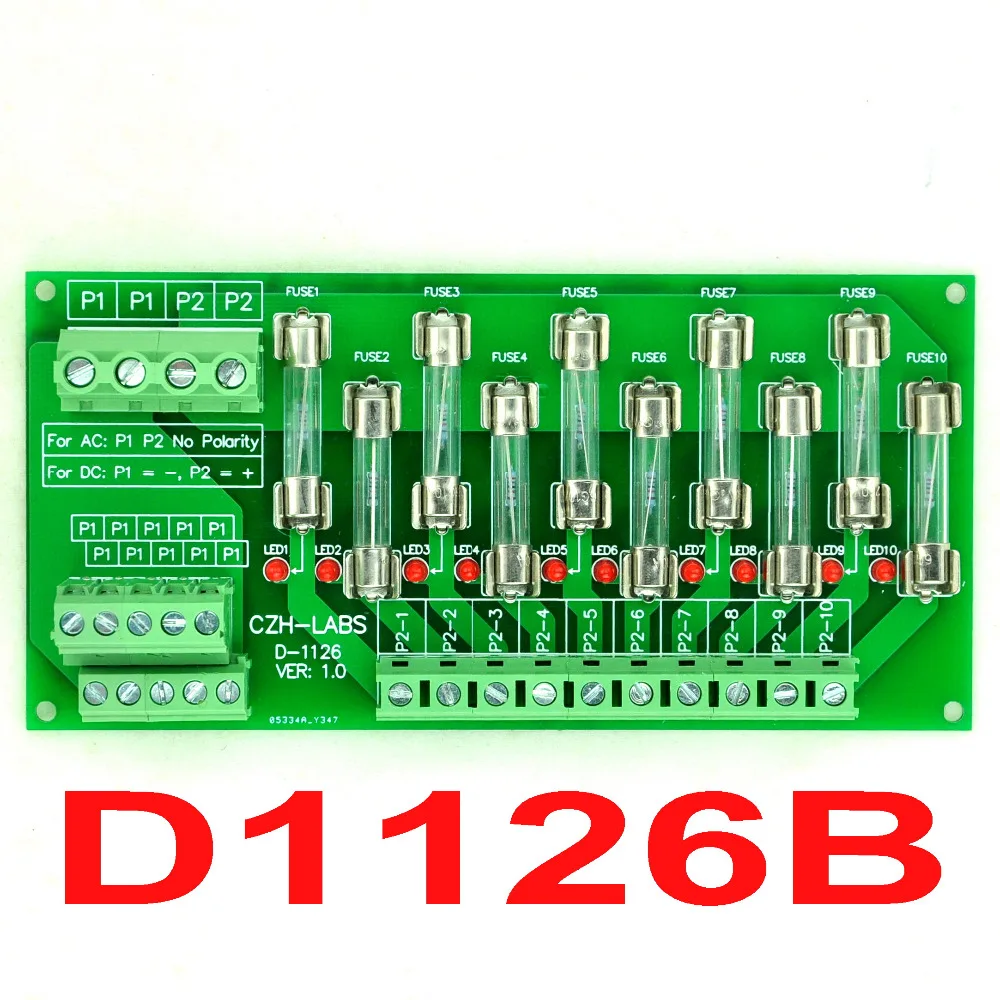 

Panel Mount 10 Position Power Distribution Fuse Module Board, For AC230V.