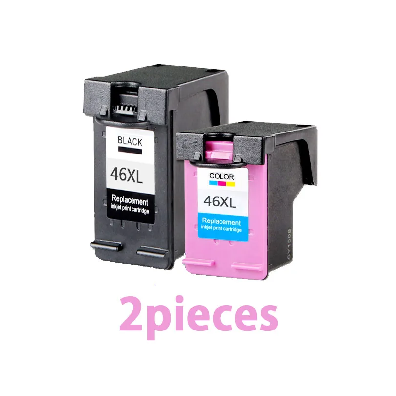 

2pcs XiongCai Compatible Ink Cartridges For HP 46 DeskJet 2020hc 2025hc 2520hc 2029 2529 4729 printers ink cartridge For HP46