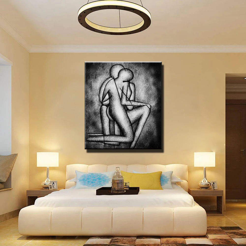Online kaufen groÃhandel schwarz abstrakte kunst aus china schwarz ... Küche weiß hochglanz mit holz