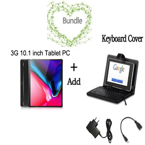 IBOPAIDA 10,1 дюймов планшетный ПК Android 6,0 3g вызов 3g 16 Гб Rom встроенный 3g, Bluetooth, Wifi gps планшет 10,1 - Комплект: 3G add Keyboard