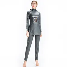 Новая женская одежда для плавания с длинным рукавом консервативный мусульманский костюм мусульманский hajib плюс купальный костюм исламский 4xl 5xl 6xl