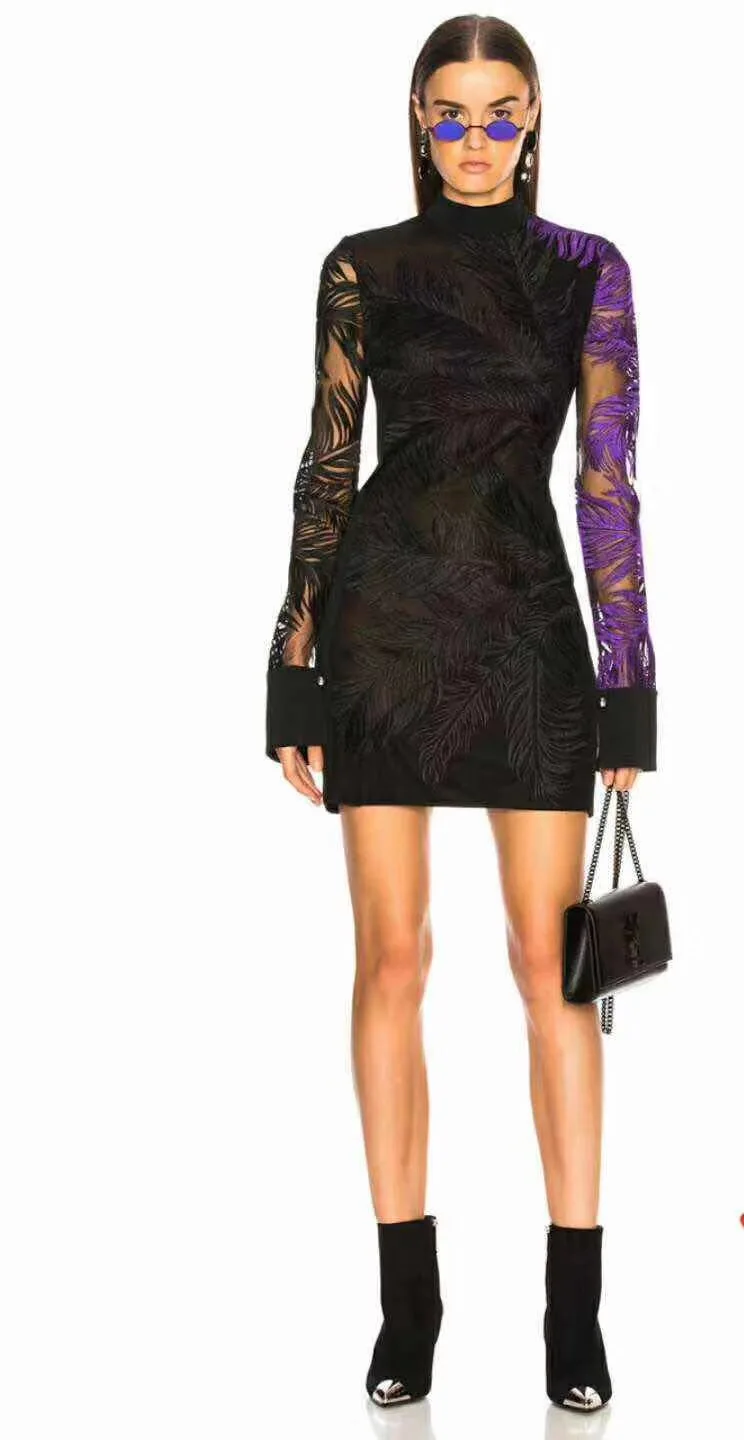 VESTIDOS зимнее платье женское сексуальное с длинным рукавом пайетками 2018