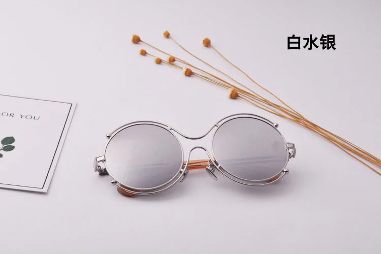 Милые мальчики и девочки круглые винтажные очки детские солнцезащитные очки модные UV400 очки Gafas детские очки De Sol n856 - Цвет линз: black white