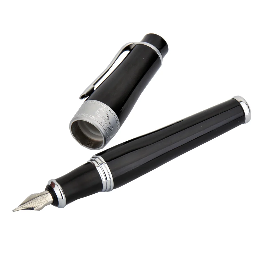 Duke Fountain Pen Black 0.5mm Silver Clip Heavy Businesman Gift Writing