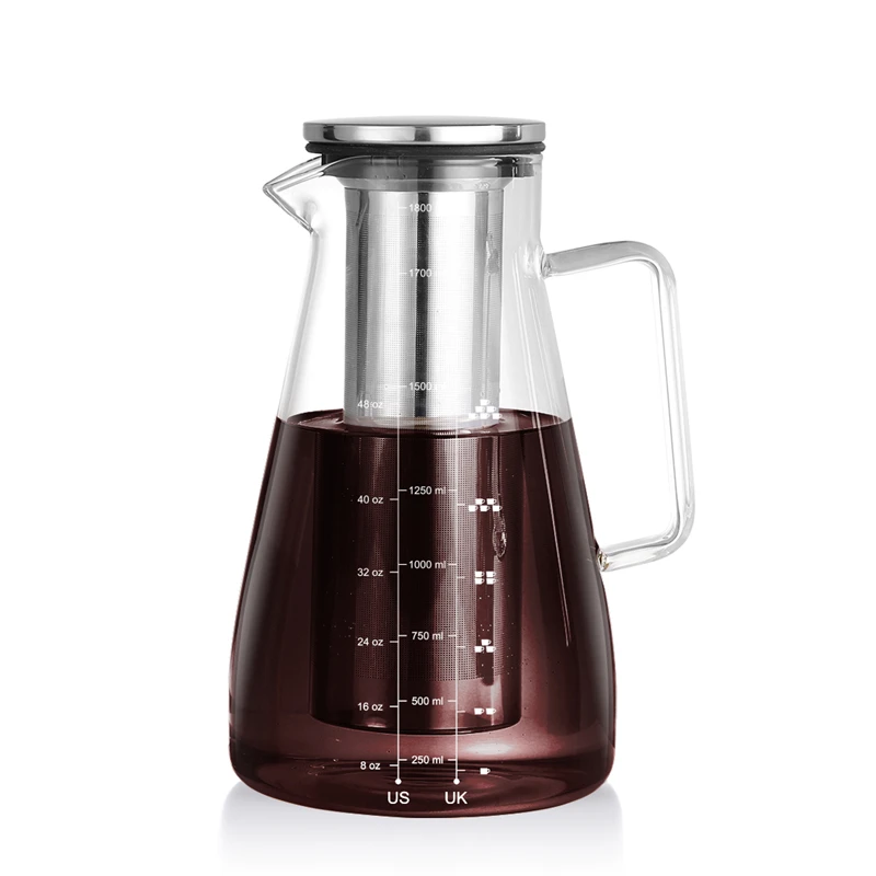 1800 мл стеклянная Кофеварка Итальянская Moka Espresso Cafeteira Expresso из нержавеющей стали