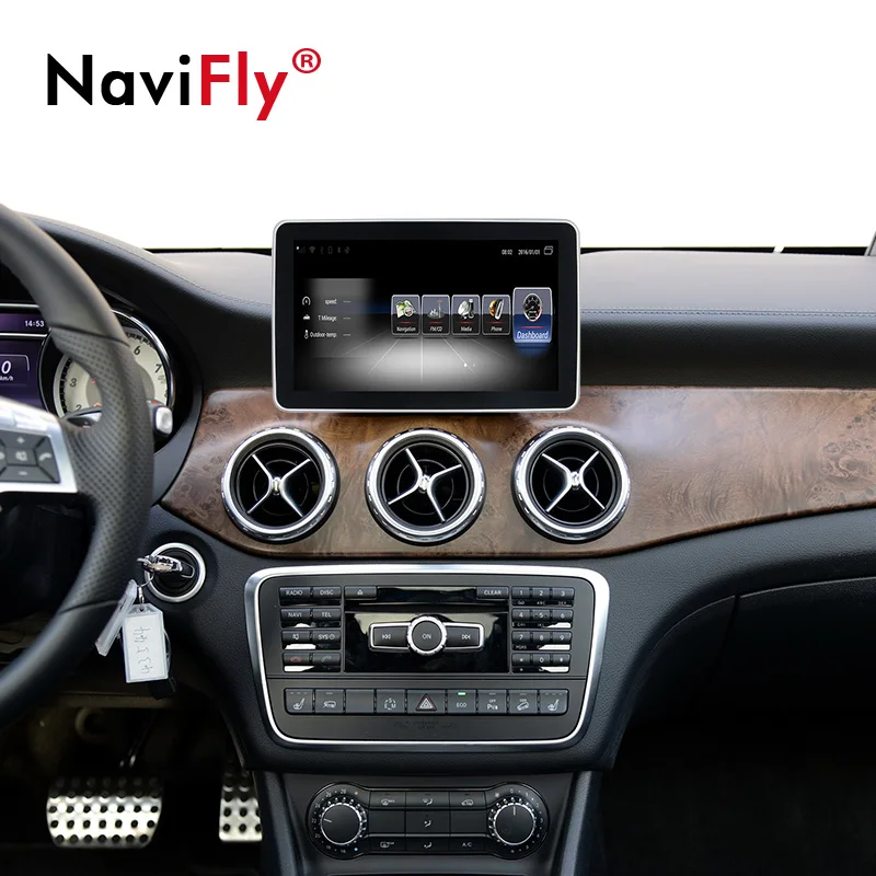 Excellent Navifly Car Multimedia player gps navigator for Mercedes Benz GLA class X156 2013-2017 with 4G SIM card wifi BT radio gps ipod 3