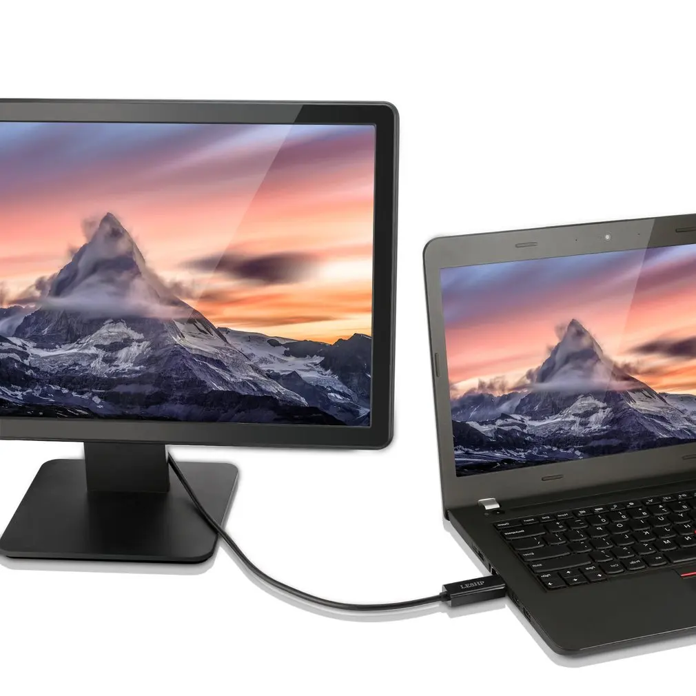 LESHP черный 4K Mini DP DisplayPort 1,2 к HDMI кабель 4K с Позолоченный разъем 1,8 м 6 футов кабель со штыревыми соединителями на обоих концах для подключения