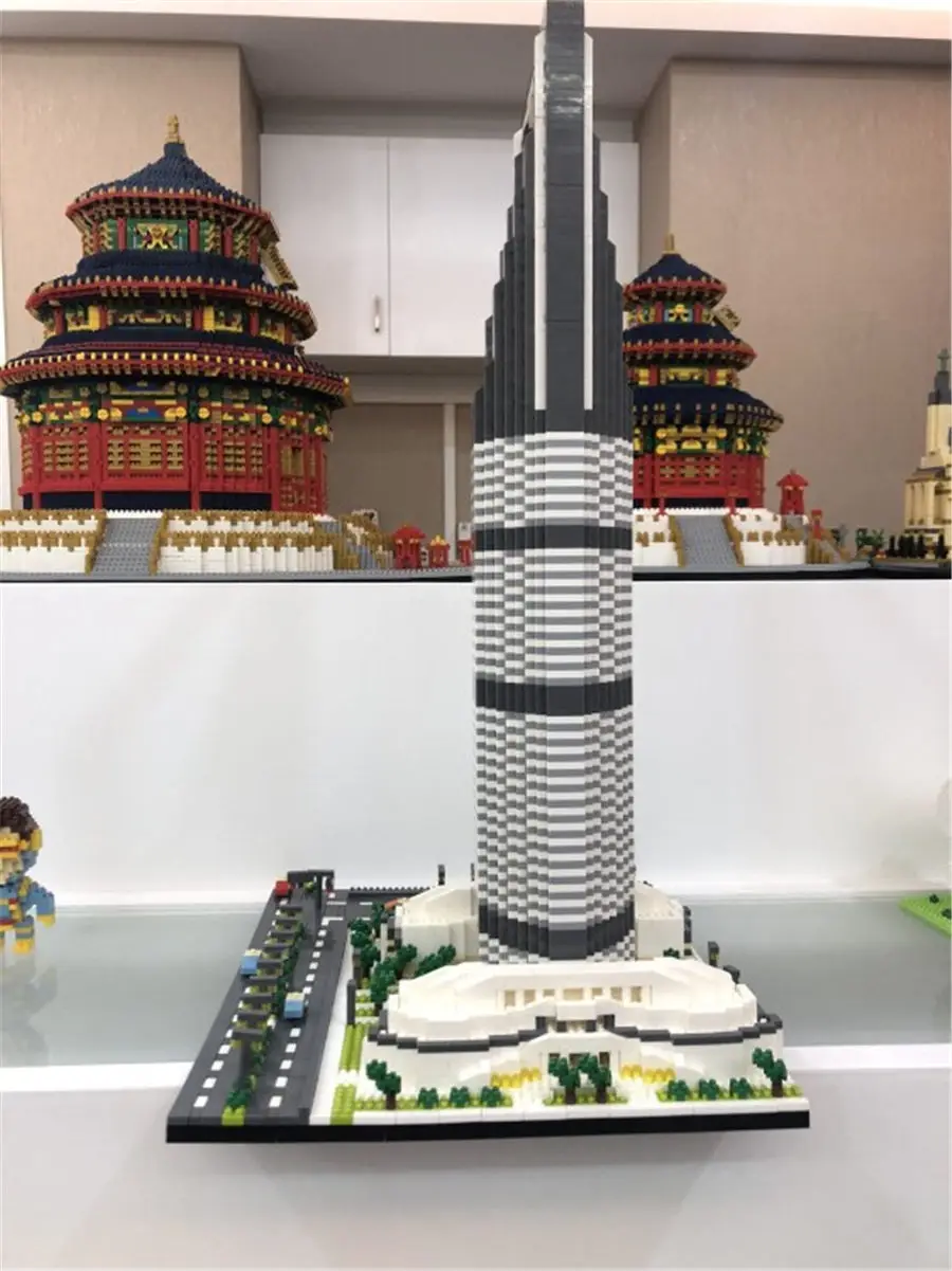 YZ, новинка, всемирно известная архитектура, Королевство, башня, 3D, Taibei 101, модель, сделай сам, 4692 шт., мини-конструктор, алмазные блоки, игрушки для детей
