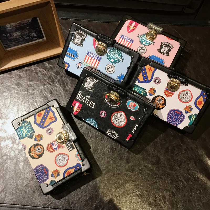 

2019 new fairy Korean version of the medal box bag shoulder diagonal cross-country mobile phone bag