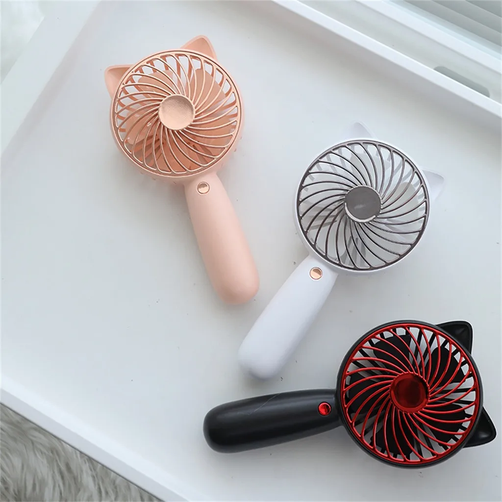 

Mini Portable Pocket Fan Cartoon Cool Air Hand Held Travel Cooler Cooling Mini Fans Power Large Capacity Cute Small Fan 19MAY14