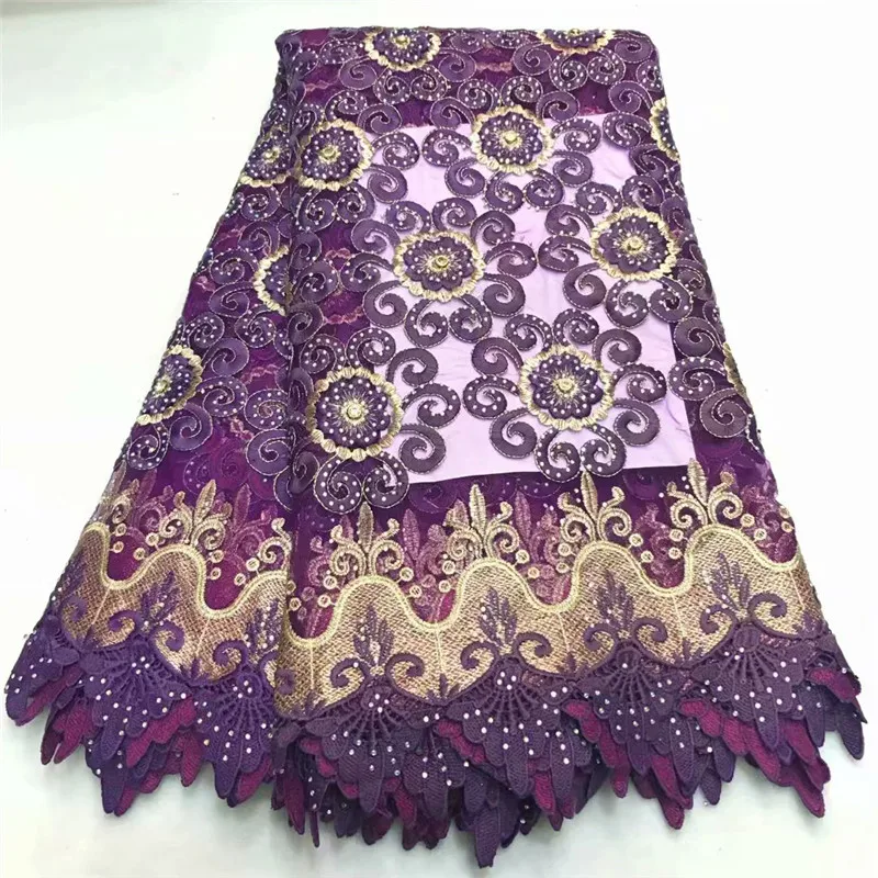 

ZQ!African Lace Fabric 2017 Embroidered Nigerian Laces Fabric Bridal High Quality French Tulle Lace Fabric For Women ! J92902