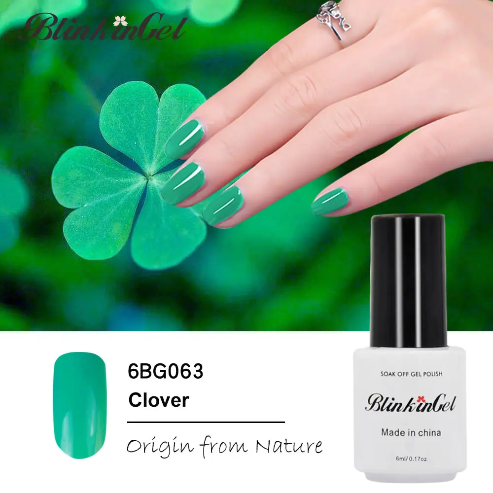 BlinkinGel 1 шт. армейский зеленый лак для ногтей УФ лак для ногтей обычный Магнитный зеркальный лак для ногтей из смолы 6 мл - Цвет: 063