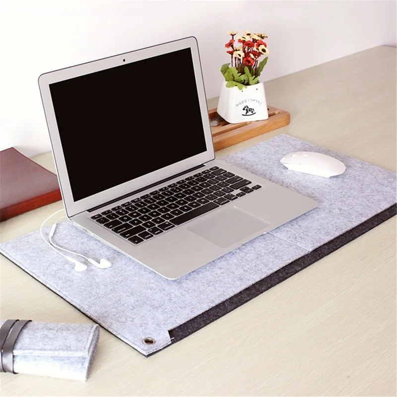 Locking Edge Mouse Pad Large Grey Laptop Keyboard Mat