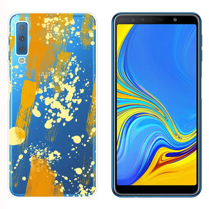 Soft TPU Fundas for Samsung A750 Smart Back Phone Cover for A6 A8 Plus 2018 Galaxy A9 2018 Clear Silicone Case for A520 A7 2018 (47)