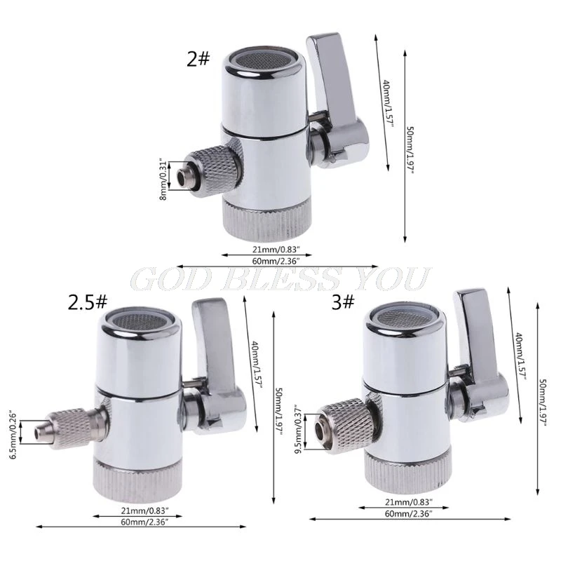 Кран адаптер переключающий клапан столешница фильтр для воды кран-отводной клапан обратного осмоса Системы 1/" 2,5/8" 3/" соединительная трубка