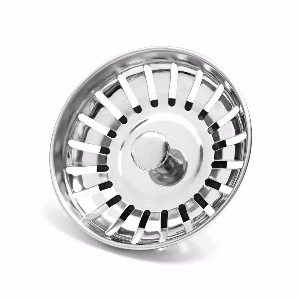 

Sink Strainer,Sink Drainer Plug,Double-Layer Stainless Steel Kitchen Sink Strainer Waste Plug 78mm