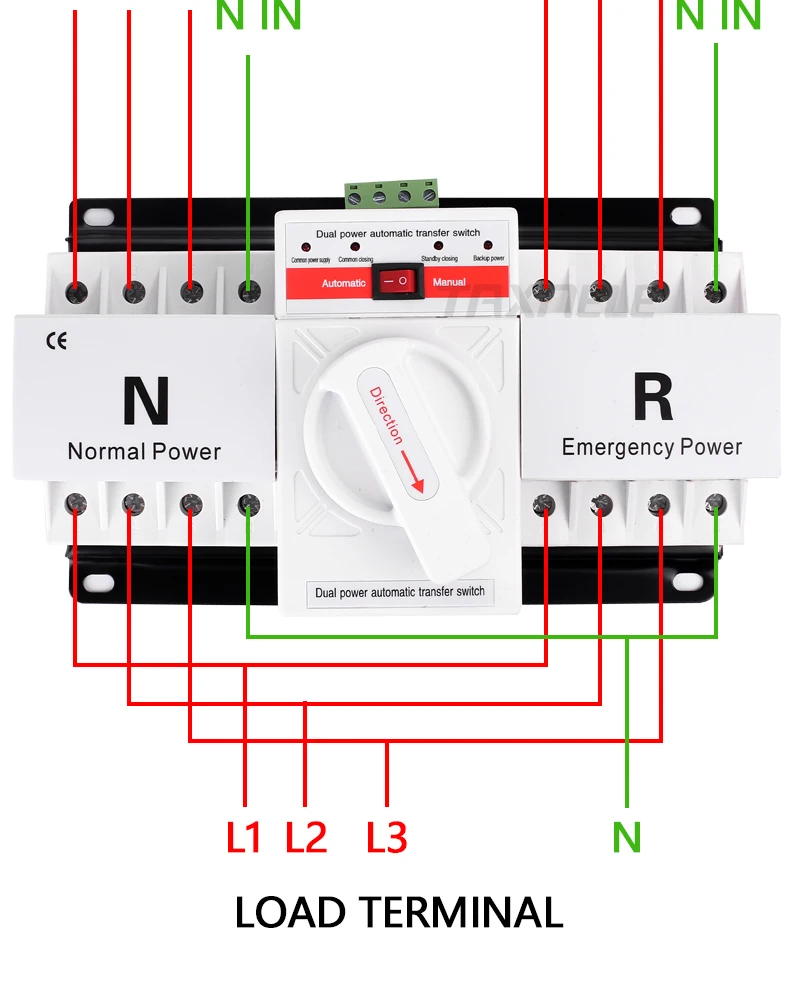 ATS 2P 4P 63A 230V 380V микро-прерыватель цепи двойной мощности автоматический переключатель передачи автоматический переключатель