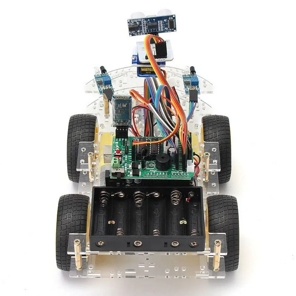 Buy DIY Mini Smart Robot Car 4WD Learning Starter Kit for Arduino Robot Education Programmable Robot