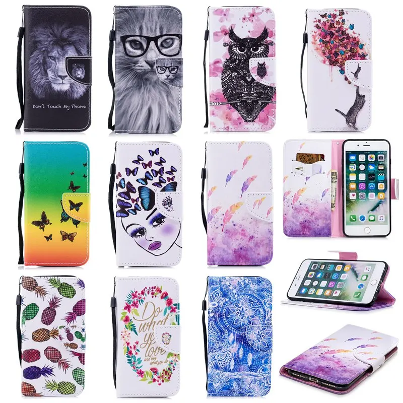 Роскошный кожаный чехол-кошелек для Apple iPhone 7 8 Plus оригинальный флип-чехол