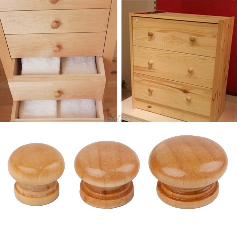 

10pcs Natural Wooden Cabinet Drawer Wardrobe Door Knob Pull Handle Hardware S02 Drop ship