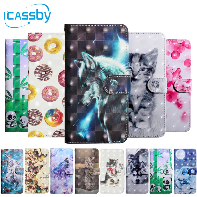 

Flip Book Case For Coque Huawei Honor 7X Luxury Cat Panda PU Leather Wallet Phone Cover For Huawei Honor 7X Honor7X Case Etui