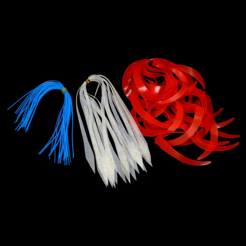 10 Pcs NEW Silicone Replacement Spinnerbait Buzzbait Skirts Fishing Lures Blue