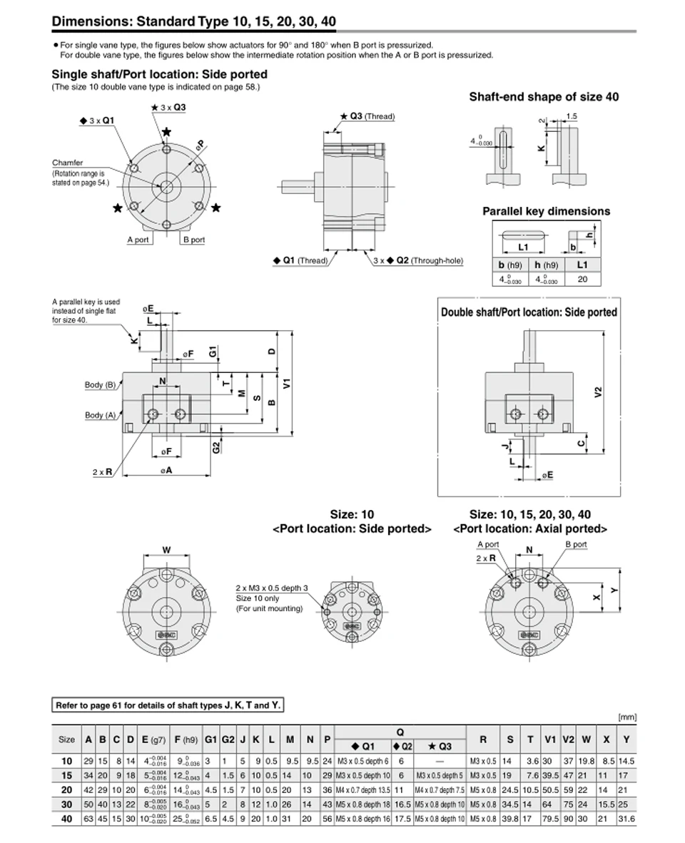 Вращающийся цилиндр с одним лезвием CRB2BW CDR B2BW CDR B2B WU 10 15 20 30 40-90S 180S 270S пневматический роторный привод