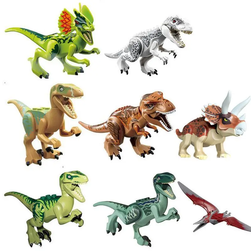 2018 Jurassic World Fallen Kingdom Dinosaur Brick font b Building b font Block Toys Dinosaur Indominus