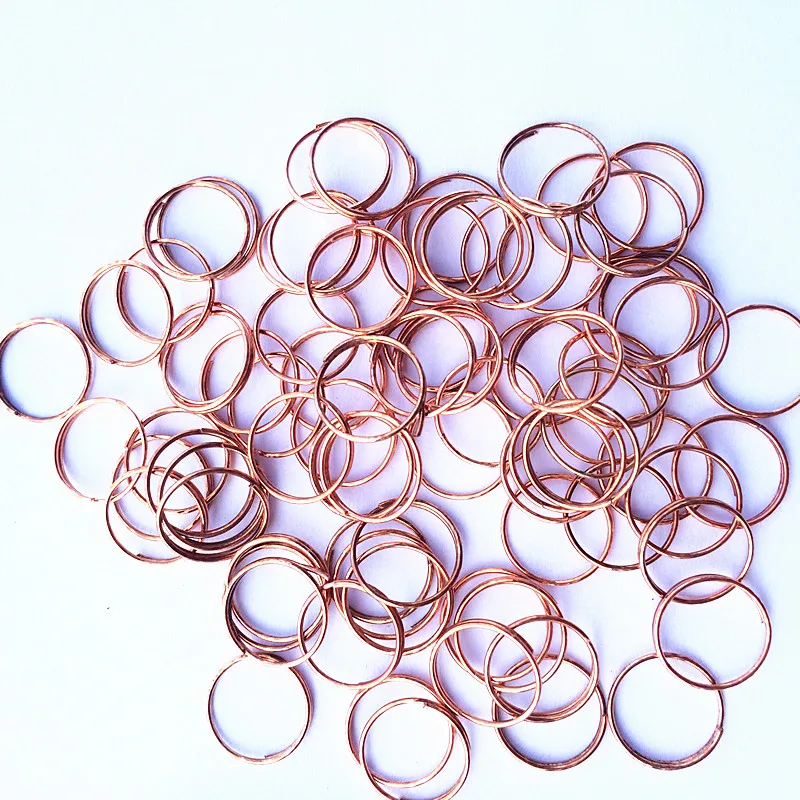 Hot Selling 200pcs/lot 11mm Rose-bengal Stainless Steel Round Hooks Open Jump Split Rings For DIY Lighting Bead Metal Connectors