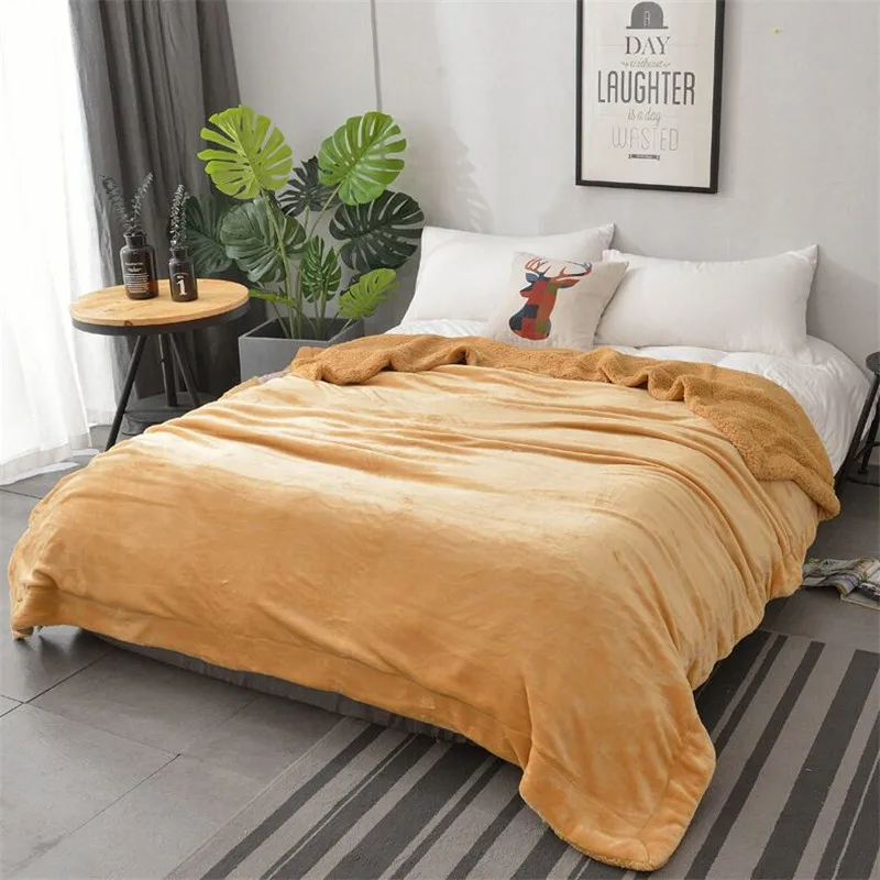 Hap-олень зимнее шерстяное одеяло 200x230 см Ferret кашемировое одеяло теплое одеяло s флис однотонный супер теплый мягкий плед на диван кровать