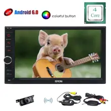 Wireless Camera+Eincar 7 inch 2 din Android 6.0 Car stereo Radio Multi-Touch Screen GPS Navigation Bluetooth+Free External Micro