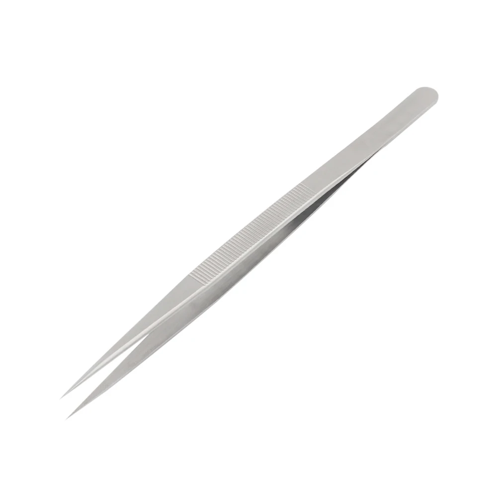 FIXFANS 165mm Long Precision Tweezers Stainless Steel Non-slip Tweezer for Craft Jewelry Lab Electronics Watchmaker Repair Tools