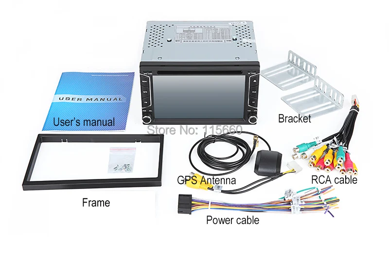 cables of 2 Din universal Wince