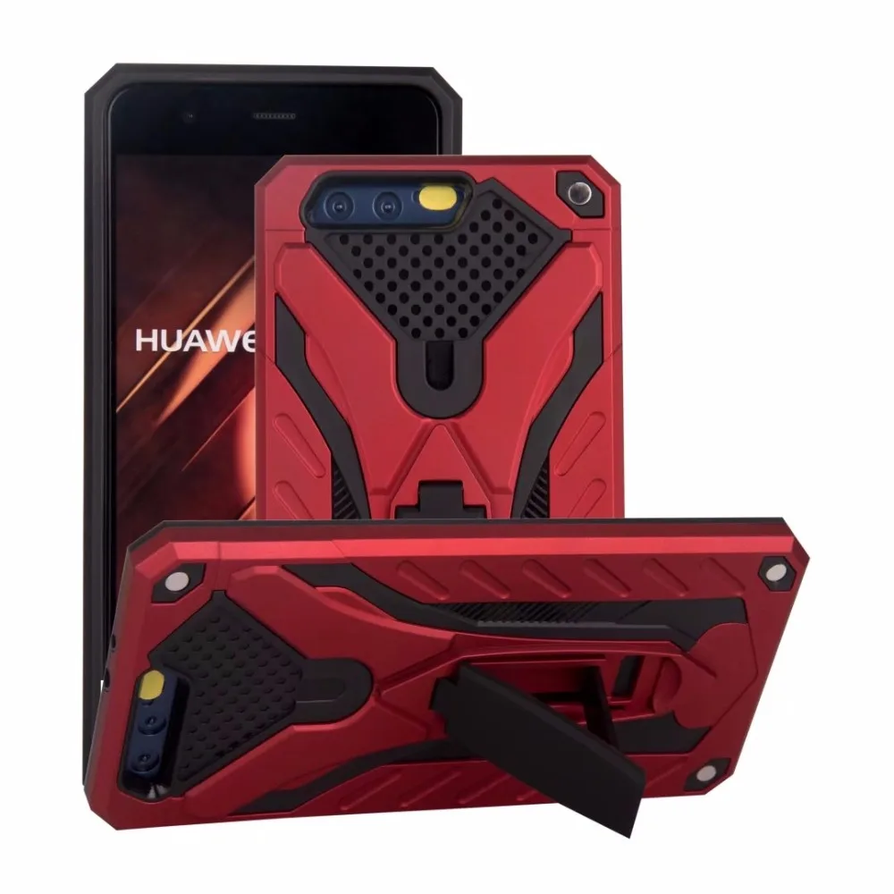 

For Huawei P8 P9 P10 Lite Armor Shockproof Military Drop Tested Silicone Case For Mate 9 10 Kickstand TPU Cover Coque Shell