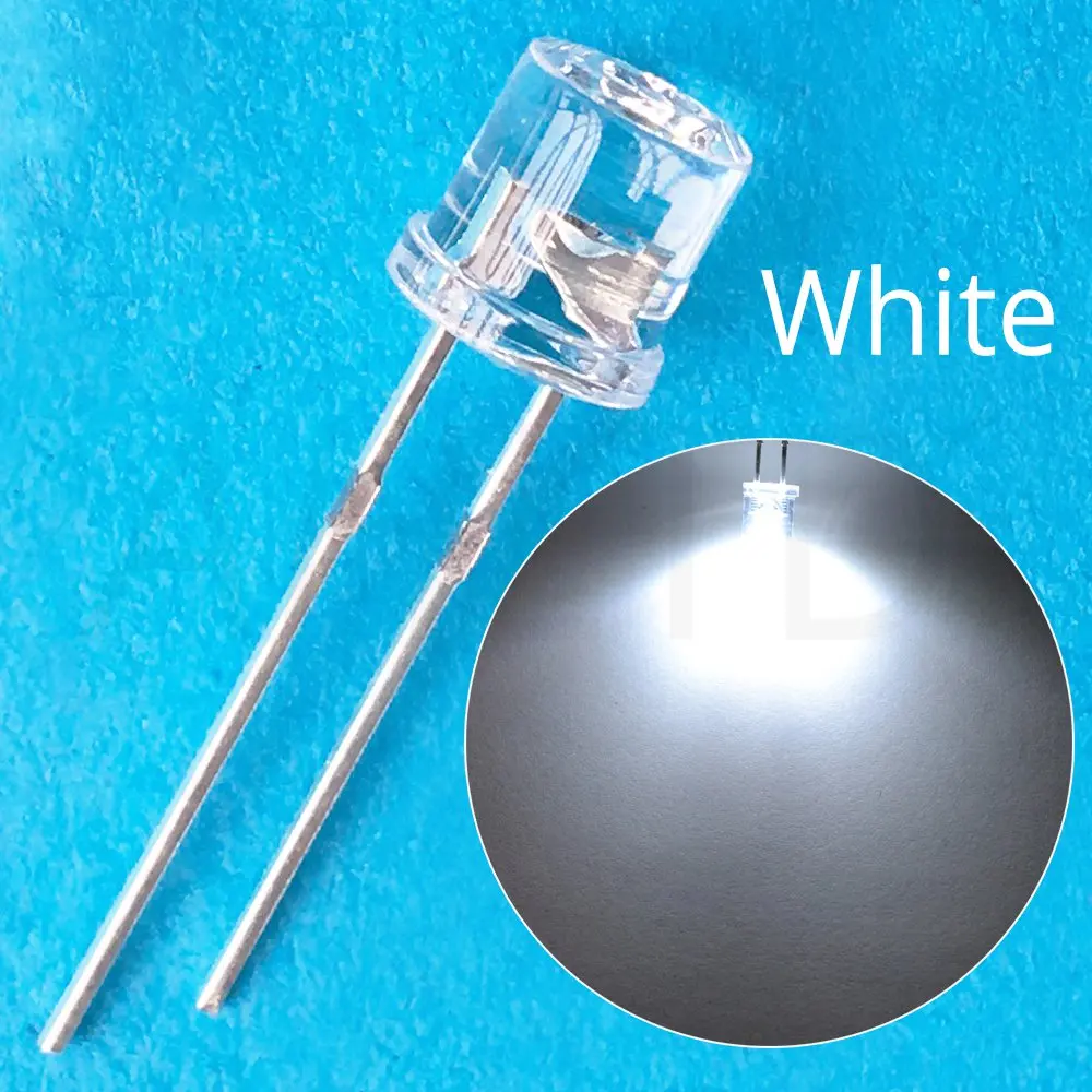 Ahltd 5mm Flat top white Red Pink Yellow Blue Wide Angle Light lamp Diode LED ultra bright bulbs emitting diodes F5 5mm Lamp