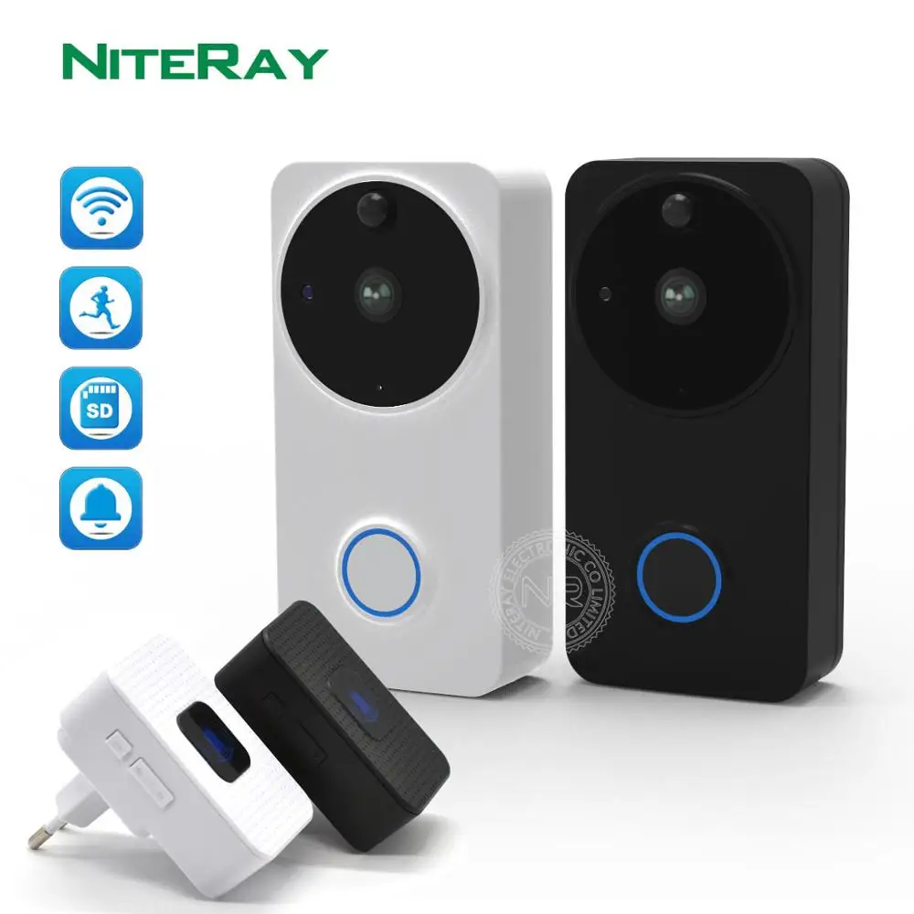 Дверной звонок HD 720P с питанием от аккумулятора PIR Wi Fi монитор для входной двери