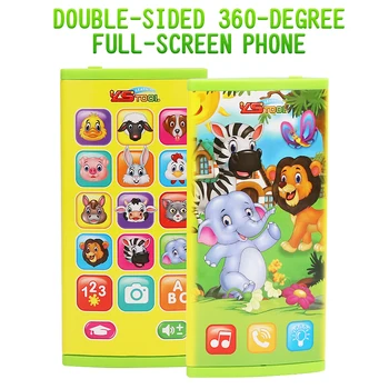 

English Language Double-sided Screen Multi-functional Mobile Phone,Funny Cartoon Electronic playmobil educational learning toys